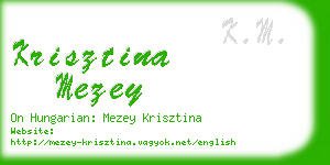 krisztina mezey business card